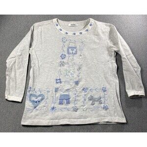 Vintage Janne Women Beaded/ Embroidered Top Size L